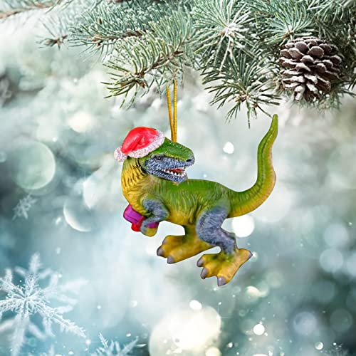 3D Christmas Dinosaur Decoration Pendant Pendant Christmas Ornaments for Home Christmas Tree Decor (B)