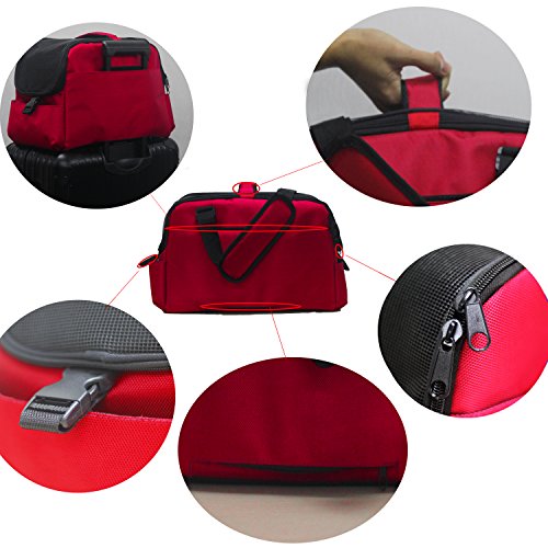 Orionstar Small Pet Carrier Bag TSA Airline Approved for Little Dog Cat Up to 13lb, Heavy Duty Portable & Foldable Soft Sided Travel Sling & Handle Tote Bag with Pocket and Removable Bottom Pad, Red