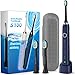 SARMOCARE Sonic Electric Toothbrush, Travel Rechargeable Toothbrushes for Adults Kids with 5 Modes and 6 Brush Heads, Waterproof,Smart Timer & Travel Case Included-Purple