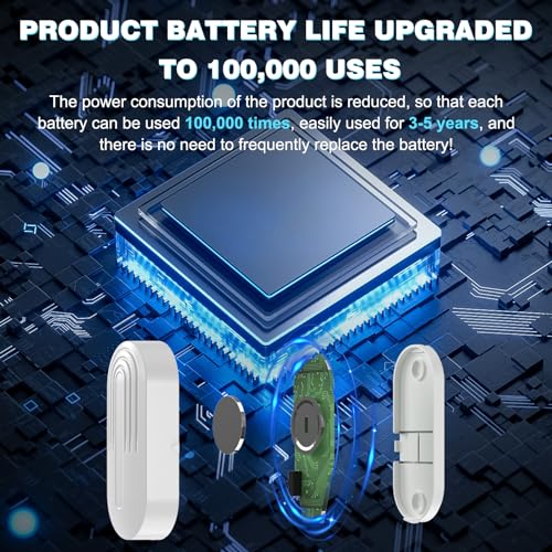 SanJie Door Sensor Chime for Door Opens, Door Entry Chime for Business/Home/Office/Store,500 FT Range,26 Chimes 5 Adjustable Volume Door Ringer Alert Alarm 1 Receiver +1 Sensor