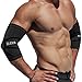 Mava Sports Elbow Compression Sleeve Support for Weightlifting, Pain Recovery, Tendonitis, Gym Workouts and Arthritis - Made with Strong Elastic Fabric Material for Men and Women (Black, Medium)..