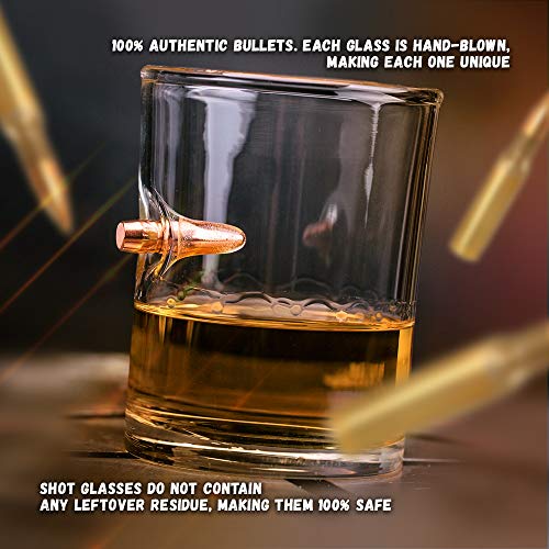 Real Bullet .308 Whiskyglas, mundgeblasen, Premium-Cocktailglas, Scotch Bourbon altmodisch, Kristallschnaps Wodka… – Bild 3