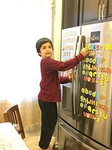 JUMBO Magnetic Letters and Numbers - Alphabet Number Fridge Magnet - 26 Lower Case abc, Numbers 123, Arithmetic Piece - Total 40 Letter Kid Education Fun Toy Set Symbol Learning # 1 -Lowercase Numbers