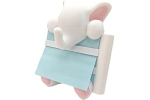 RhyNSky Animal Elephant Sticky Notes Holder Pop-up Note Dispenser with Pen Holder for Desk Home Office School, 3x3 In, White, C27
