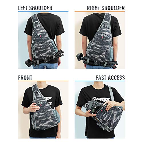 DSLR Camera Bag Waterproof Camera Sling Backpack with Rain Cover