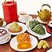 ORCARA Miniature Dollhouse Chinese Festival Snack Toy Figure Doll Gift Set of 8