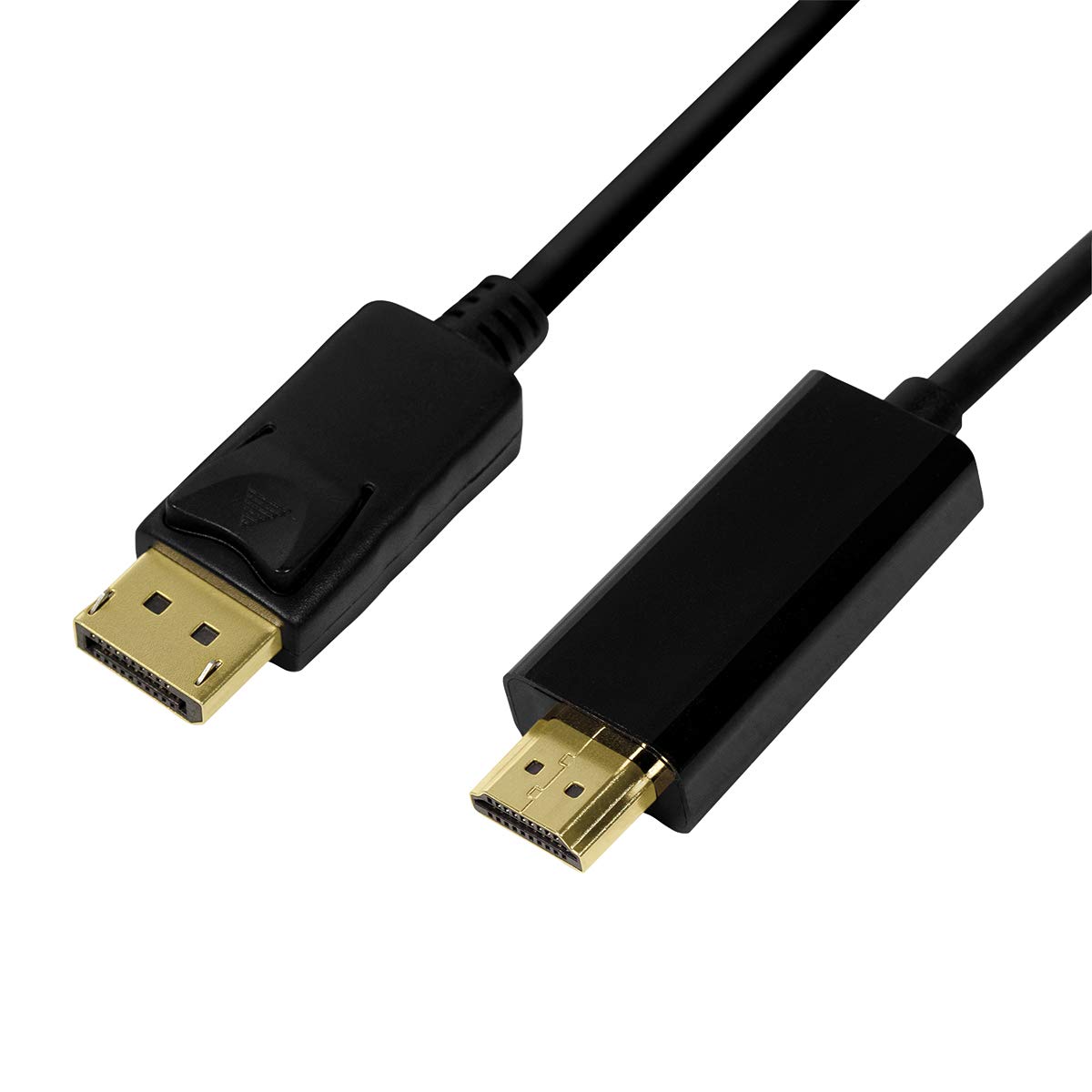 DisplayPort 1.2 to HDMI High Speed with Ethernet (1.4) Connection Cable, 4K for Full HD and 3D Quality with Best Sound Transmission, 2 m