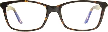Pixel Eyewear Designer Computer Glasses with Anti-Blue Light Tint UV Protection, Anti-Glare, Full Rim, Acetate Frame Tortoise Color - Oryc Style