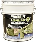 Woodlife 01902 Copper Coat Green Wood Preservative, 5-Gallon Pail