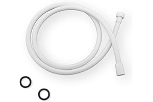JASYA Shower Head Hose White Explosion Proof Anti Winding Shower Head Hose Used In Showerheads Spray Bidet Bathing Toilet Cleaning Pet Flexible Rv Shower Hose Replacement 59 Inches Long PVC Shower Hose