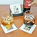 Glass Photo Frame Coasters with Wooden Rack – Customizable 2x3 Coasters, Set of 4 for Personalized Gifts & Home Décor