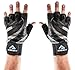 Achieve Fit Weightlifting Gloves - Leather Palm for Fitness savvy Men & Women, Firm Control & Comfort for Weight Lifting, Powerlifting, Crossfit Training (Pair) (Gray, XL, with Wrist Wraps)
