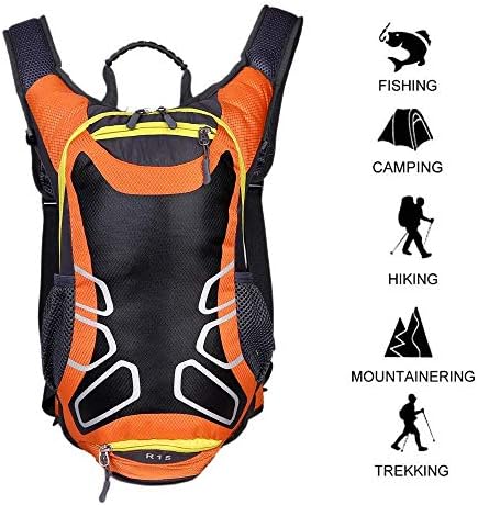 Cycling Backpack 15 L Riding Backpack Waterproof Hiking Daypack Travel Backpack Outdoors for Climbing \ Camping \ Fishing ( Black \ Blue \ Orange )