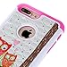 iPhone 7 Plus Case, SGM Hybrid Gel Rhinestone Bling Armor Defender Case For Apple iPhone 7 Plus (Hot Pink (Owl))