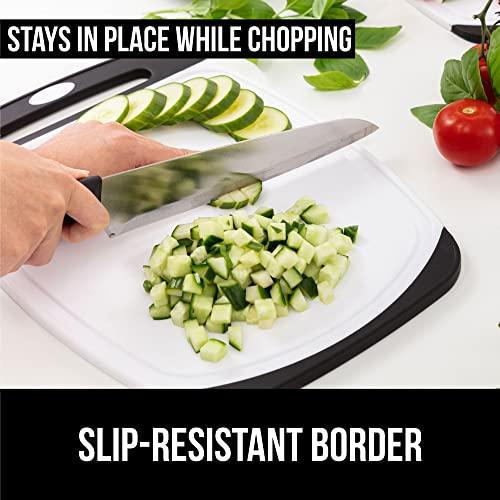 Gorilla Grip Durable Kitchen Cutting Board Set of 3, BPA Free