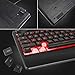 BlueFinger Backlight Gaming Keyboard,USB Wired Light up Keyboard,114 Keys Letters Glowing Keyboard,LED Light Keyboard for Game and Work (Black)