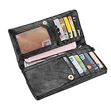 Realer Women's Wallet Clutch Double Zipper Card Holder Case Gift Purse