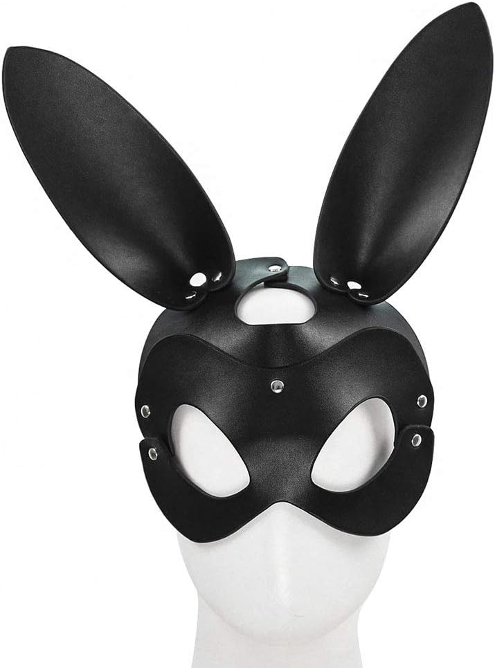 Adjustable Full Face Blindfold Mask Breathable Face Cover Mask Adult Cosplay Costume Hood Women Headgear Black