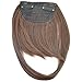 REECHO Fashion Full Length Synthetic 1 Piece Layered Clip in Hair Bangs Fringe Hairpieces Hair Extensions Color - Medium Warm Brown