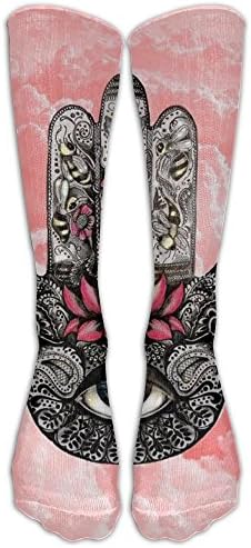 Buddha HAMSA Cotton Knee Socks Casual Elasticity Pregnancy Compression Socks For Men &amp; Women