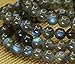 Natural Grey Labradorite Crystal Gemstone 8mm Round Beads Stretch Bracelet 7 Inch