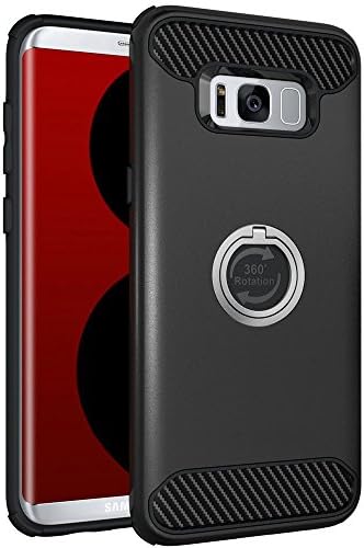 Galaxy S8 Plus Case, Kmiery Heavy Duty Shockproof Anti-Scratch Case with 360 Degree Rotating Ring Grip kickstand for Galaxy S8 Plus--