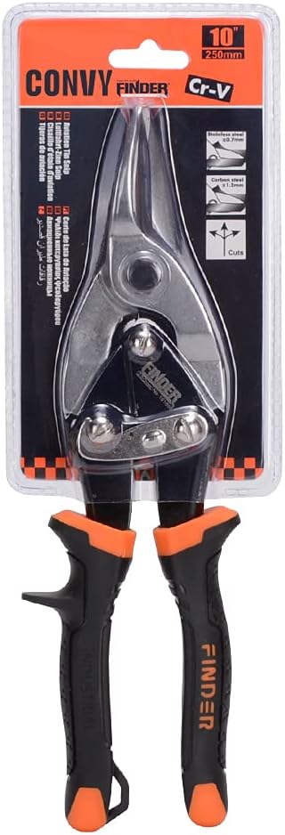 Convy Straight Aviation Tin Snips 25cm Red Aviation Shears Forged Steel