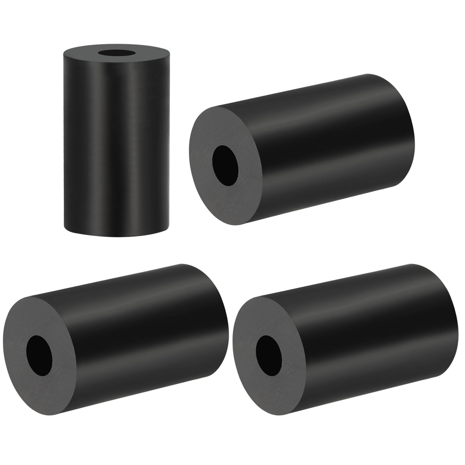 PATIKIL Multi Purpose Rubber Spacer, 4 Pcs 10mm ID x 30 OD x 50mm T Neoprene Round Anti-Vibration Isolation Pads Isolator Rubber Bushings Spacer Washer for HVAC Bolts Car Accessories
