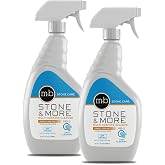 MB-5 Stone &amp; More 2 Pack All Purpose Cleaning Spray Kitchen Counter Cleaner Spray for Marble and Granite&ndash; No Streak Formula for Stone, Glass, Granite, Ceramic, Corian, Porcelain (2x 32 oz)