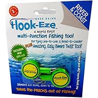 Hook-Eze Fishing Tool - Hook Tying & Safety Device + Line Cutter - Cover Hooks on 2 Poles & Travel Safely fully rigged. Multi function Fishing Device.