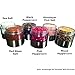 Spice Grinder Stainless Steel - 6 Jar Salt and Pepper Shaker Set - Adjustable Ceramic Grinder for Salt Pepper, Peppercorn, Cloves and More - Clear Acrylic Body- Easy Fill Design (Spices Not Included)