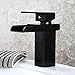 MANCEL Bathroom Faucet Oil Rubbed Bronze Widespread Waterfall Lavatory Waterfall Single Handle Hole Sink Faucets