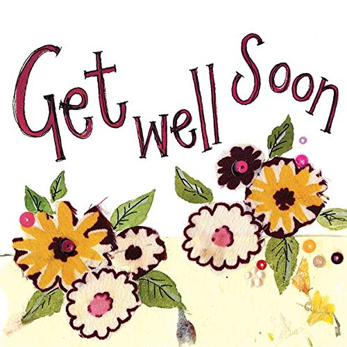Alex Clark Get Well Soon Flowers little Card - Floral - Plants - Designed and Printed in the UK…