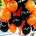 LOKMAN 10 Inches Black and Orange Latex Balloons for Wedding, Baby Shower, Birthday Party Decoration, 100 per Unit (Black and Orange)
