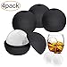 4 Pack Flexible & Durable Silicone Sphere Round Ice Cube Molds, Makes 2 Inch Ice Balls