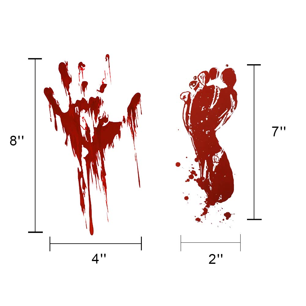 3 otters Halloween Party Decoration Set, 41PCS Bloody Halloween Window Clings Wall, Including Bloody Tablecover, Bloody Clings, 3D Decorative Scary Bats, Halloween Eve Home Decoration