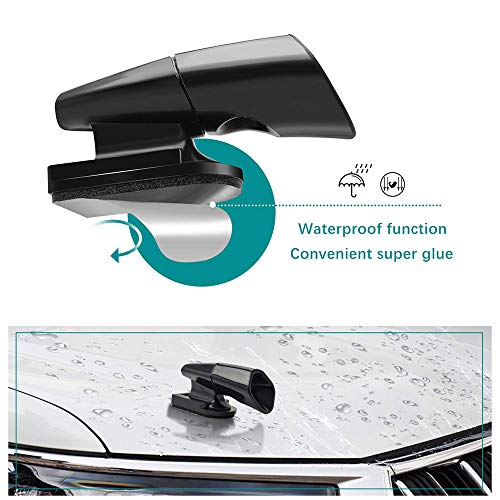 Lipctine 10 Pcs Deer Alert Whistle Horns for Vehicles 10 Pcs Tapes Avoids Deer Collisions Car Deer Warning, Black Ultrasonic Wildlife Warning for Auto Motorcycle Truck SUV and ATV - Thumbnail 3