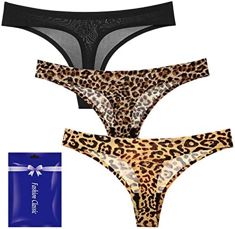 Women Breathable Thongs,High-Stretch Ultra-Silky G Strings,Low Rise Seamless Panties,Multipacks
