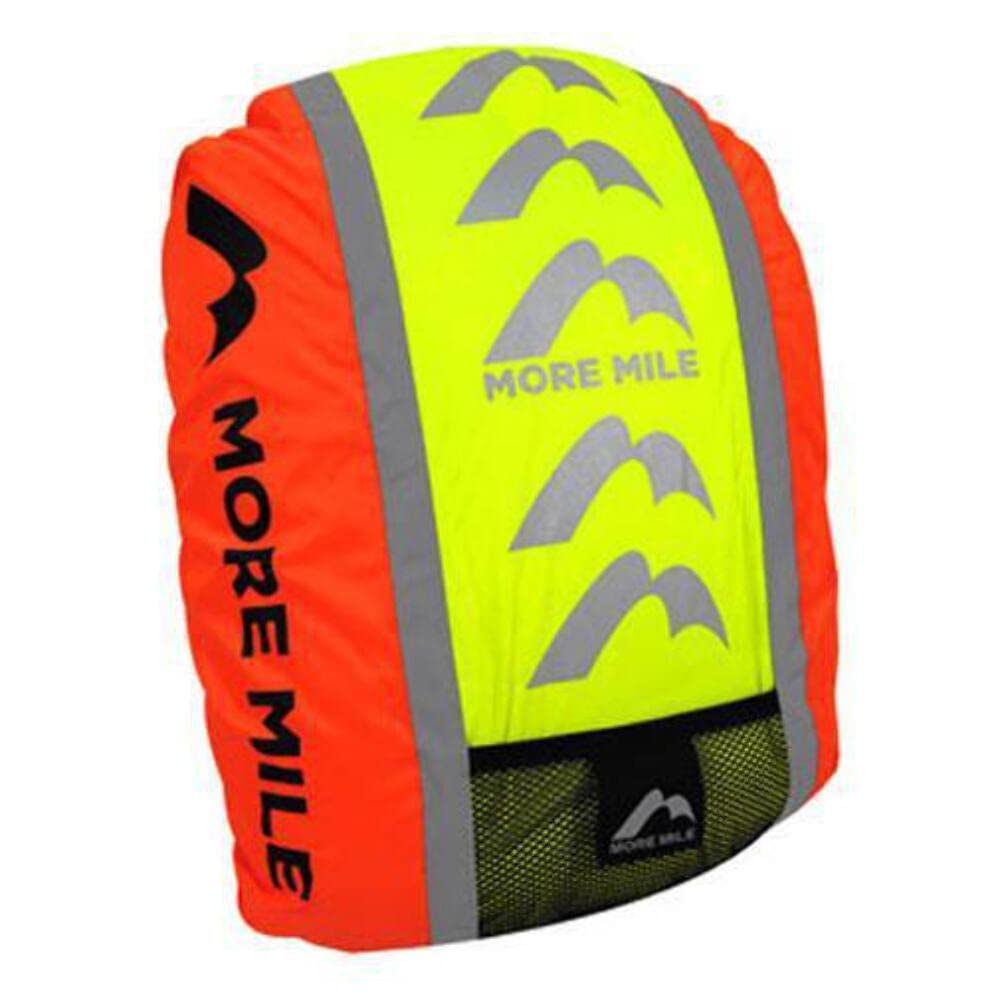 More Mile High Visibility Water-Resistant Backpack Cycle Cover, Weatherproof Reflective Rucksack Cover
