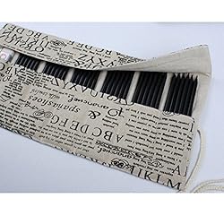 SIPLIV Canvas Roll-up Pencil Wrap, Travel Drawing