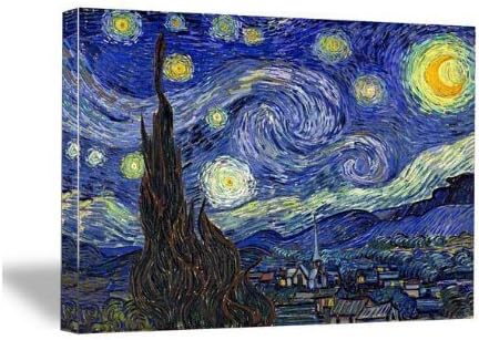 Buyartforless CanvasChamp Starry Night by Vincent Van Gogh Stretched Canvas Print Gallery Wrapped