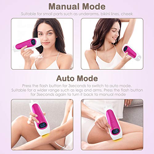 Epilatore Luce Pulsata Laser Peli Donna con Sistema di Depilazione IPL 999,900 e 5 Livelli di Energia e 2 Modalità del\'uso Perfetto per Viso/Schiena/Bikini/Ascelle