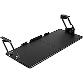 VIVO Large Under Desk 27 x 11 inch Computer Keyboard and Mouse Tray with Swinging Height Adjustment, 12 Settings, Platform Dr