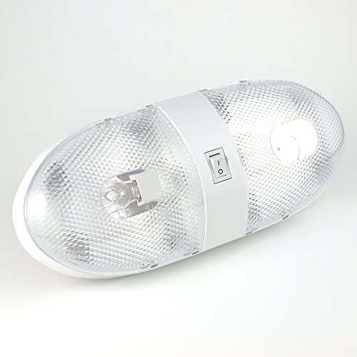 Lumitronics RV Double Ceiling Dome Light Interior Lighting for Camper