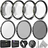67mm Vivitar Professional UV CPL FLD Lens Filter and Close-Up Macro Accessory Kit for Lenses with a 67mm Filter Size