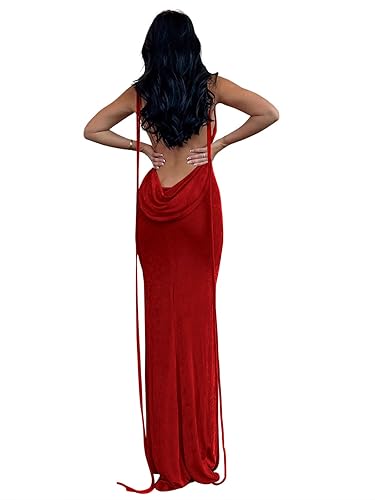 sachin and babi light blue dress Sexy Burgundy V Neck Backless Long Prom Dresses, Wine Red Backless For –  Shiny Party main image 0