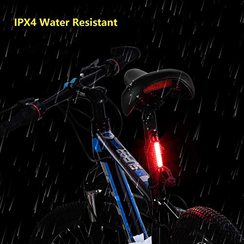 Volcano Eye Bike Rear Tail Light, USB Rechargeable LED Safety Light for Bicycle, Ultra Bright Waterproof Cycling Taillight, Red/Green/Blue 7 Light Modes Fits on Any Road or Mountain Bike - Thumbnail 3