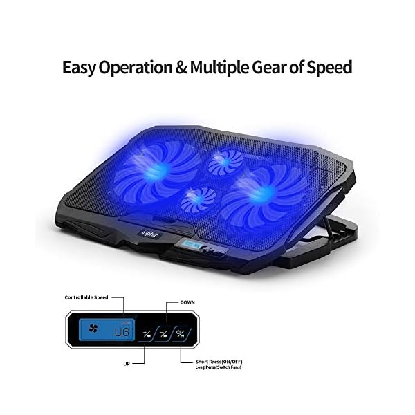 Laptop-Cooling-Pad-INPHIC-Super-Quiet-Four-Fans-Laptop-Cooler-Fitting-from-14-to-17-Inches-4-Adjustable-Levels-Laptop-Cooling-Stand-Metal-Mesh-Surface INPHIC Laptop Cooling Pad, Super Quiet Four Fans Laptop Cooler Fitting from 14 to 17 Inches, 4 Adjustable Levels Laptop…