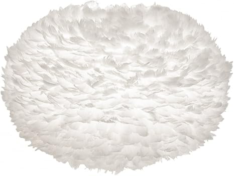 large white feather light shade