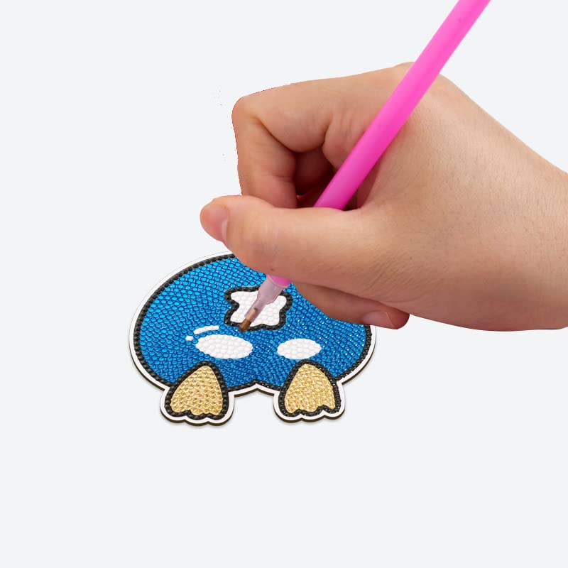 4 Pcs Diamond Paintings Coasters, DIY Coasters Small Diamond Painting Kits for Beginners, Adults & Kids Diamond Art Craft Supplies Christmas Home Decor(without iron holder)